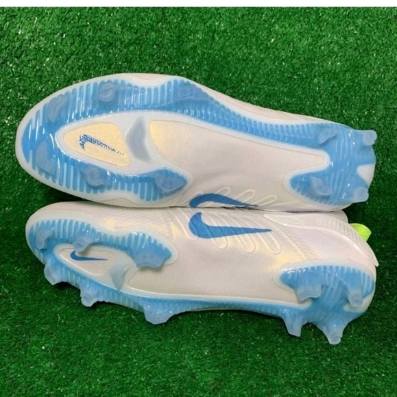 Nike Huarache 9 Elite Mid LAX SE White Blue Volt Mens Size 10 FV6149-100 New - Picture 4 of 4